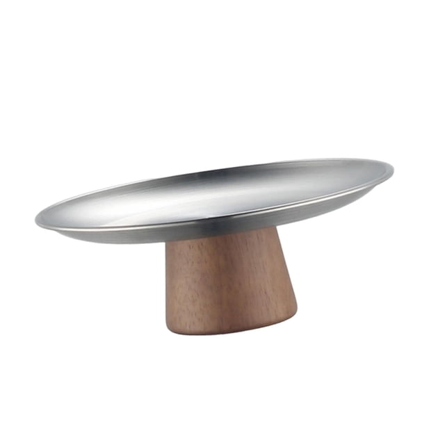 DOLITY Footed Fruit Bowl Stable Wooden Base for Kitchen Countertop Home Living Room M