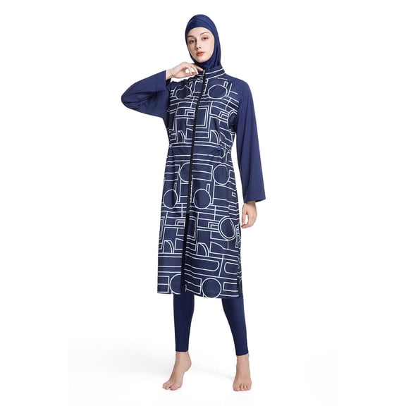 MuXiKeJi Clothes Swimwear Women Modest Hijab Long Sleeve Swimsuit