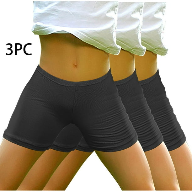Odeerbi 3-14 Años Niñas 3 Pcs Algodón Pantalones Cortos Verano Seguridad Bajo Vestido Slip Pantalones Cortos Encaje Yoga Danza Pantalones Cortos Cintura Elástica