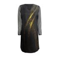 thumbnail image 3 of EQWLJWE Robe pour Femmes à Paillettes Décontractée Longue en Maille Manches en Gaze Imprimée Col en V Ample Mi-Longue Mini Robe, 3 of 4