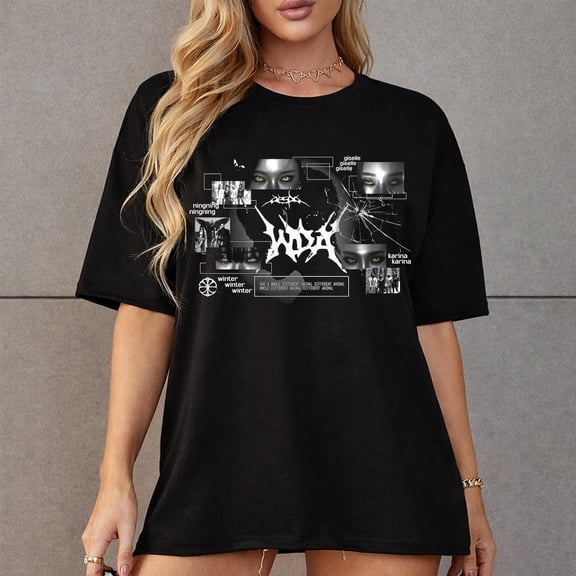 Aespas W-DA Whole Different Animal T-Shirt, Retro Futuristic Pop Graphic Tee