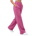 thumbnail image 5 of Yutgune Minimalist Women's Wide Leg Sweatpants High Waist Drawstring Womens Sweatpants Basic Loungewear, 5 of 9