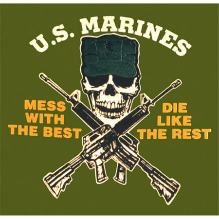 Fox Outdoor 64-54 M U. S.  Marines-Mess With Best T-Shirt, Olive Drab -