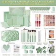 thumbnail image 2 of Birthday Gift Basket for Women & Teen Girls, 10 PCS Teen Girl Gifts Trendy Stuff Set with Empowering Tasks Makeup Brushes & Bag, Makeup Gift Box for Her Daughter Niece Sister, Green, 2 of 9