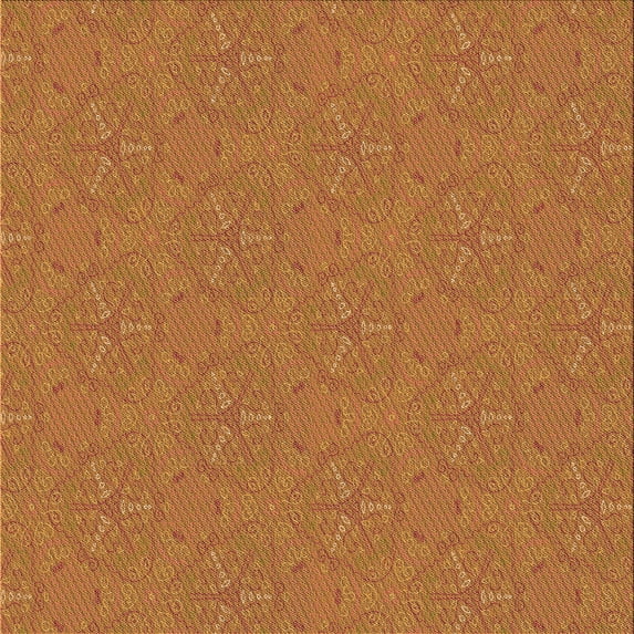 Ahgly Company Machine Washable Indoor Square Transitional Mahogany Brown Area Rugs, 7' Square