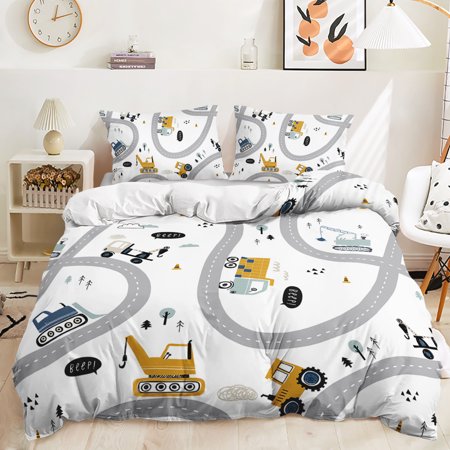 Hosima 3 Piece 3D Digital Printed Duvet Cover Full Size Bedroom Decorative Bedding Set,DEX51-Full