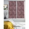 thumbnail image 3 of Pink Black Sheer Curtains 72 Inch Length 2 Panels Set, Elegant Modern Abstract Art Luxury Voile Window Treatment Rod Pocket Curtains Sheers Drapes for Bedroom/Living Room/Kitchen 52"x72"x2, 3 of 7