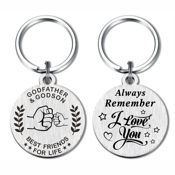 FALOGIJE Godfather Gifts from Godson, Godfather Fathers Day Birthday Keychain