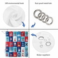 thumbnail image 3 of Red Blue Plaid Coastal Shower Curtain Set - Standard 72" x 72" Washable Bathtub Curtain with 12 Hooks, Nautical Summer Beach Ship Waterproof Fabric Stall Shower Curtains for Bathroom/Bathtub Décor, 3 of 6