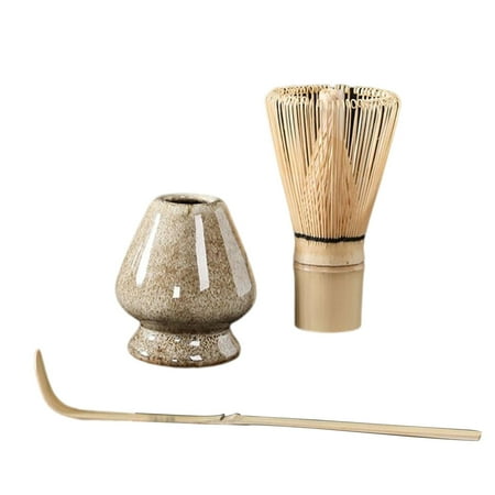 

3Pcs Japanese Tea Making Tools Matcha scoops Whisk Handcrafted Handmade Traditional Matcha Ceremony Set for Greeting Tea Room Party Gift