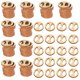 thumbnail image 1 of 100 botones de madera para sombreros, fáciles de usar, para tejer gorros de amigos. Oval, 1 of 9