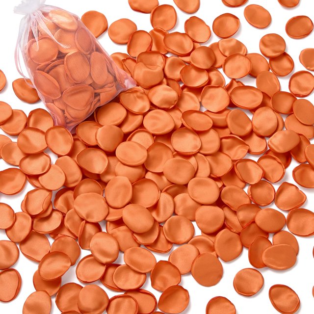 Serwalin, 300 unidades, pétalos de rosa de seda naranja, 3,8 cm