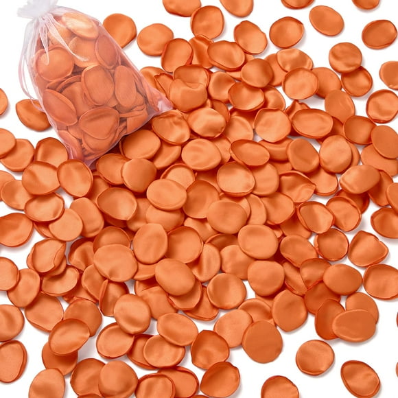 Serwalin, 300 unidades, pétalos de rosa de seda naranja, 3,8 cm