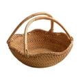 thumbnail image 2 of Cesta de picnic Cesta de mano Cesta de ratán multiusos hecha a mano Cesta de almacenamiento para baby shower Sala de estar Cocina Interior Hogar, 2 of 9