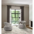 thumbnail image 7 of Pasargad Home Noho Collection Silver Swivel Fabric Barrel Chair- For all age Group, 7 of 7