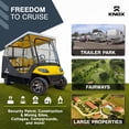 thumbnail image 4 of KNOX 4 Person Golf Cart Enclosure 79" Long Roof, 600D Portable Transparent Driving Golf Cart Cover Storage, Golf Cart Accessories, Compatible with EZGO TXT/RXV, Yamaha, Club Car DS Precedent, 4 of 7