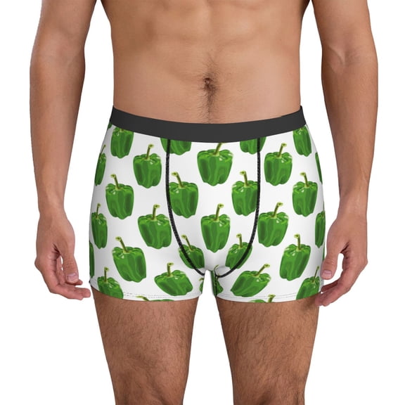 Mens Underwear Boxer Briefs - Bell Pepper Pattern cute Comfort Breathable men's boxer briefs with Flex Waistband