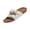 Beige, variant on Sequin Textured Open Toe Slide Sandals for Women Double Adjustable Buckle Soft Cork Footbed Flat Sole Casual Footwear for Summer Daily and Beach Wear Pink 40