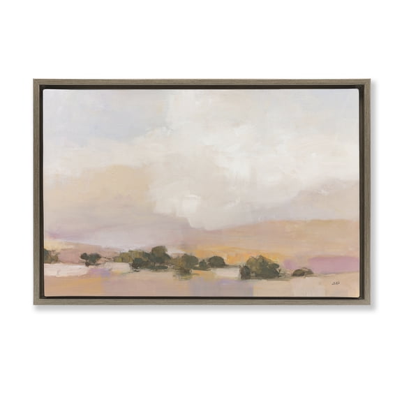 Stupell Industries Desert Landscape Abstract Landscape & Nature Painting Brown Floater Framed Canvas Art Print Wall Art, 31 x 21