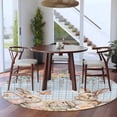 thumbnail image 3 of Round Rug 6Ft Washable Non-Slip, Spring Easter Circle Area Rugs for Living Room Bedroom, Cute Rabbits Flower Leaves Butterfly Blue Plaid Indoor Floor Mats Carpet Runner for Home Decor Aesthetic, 3 of 8