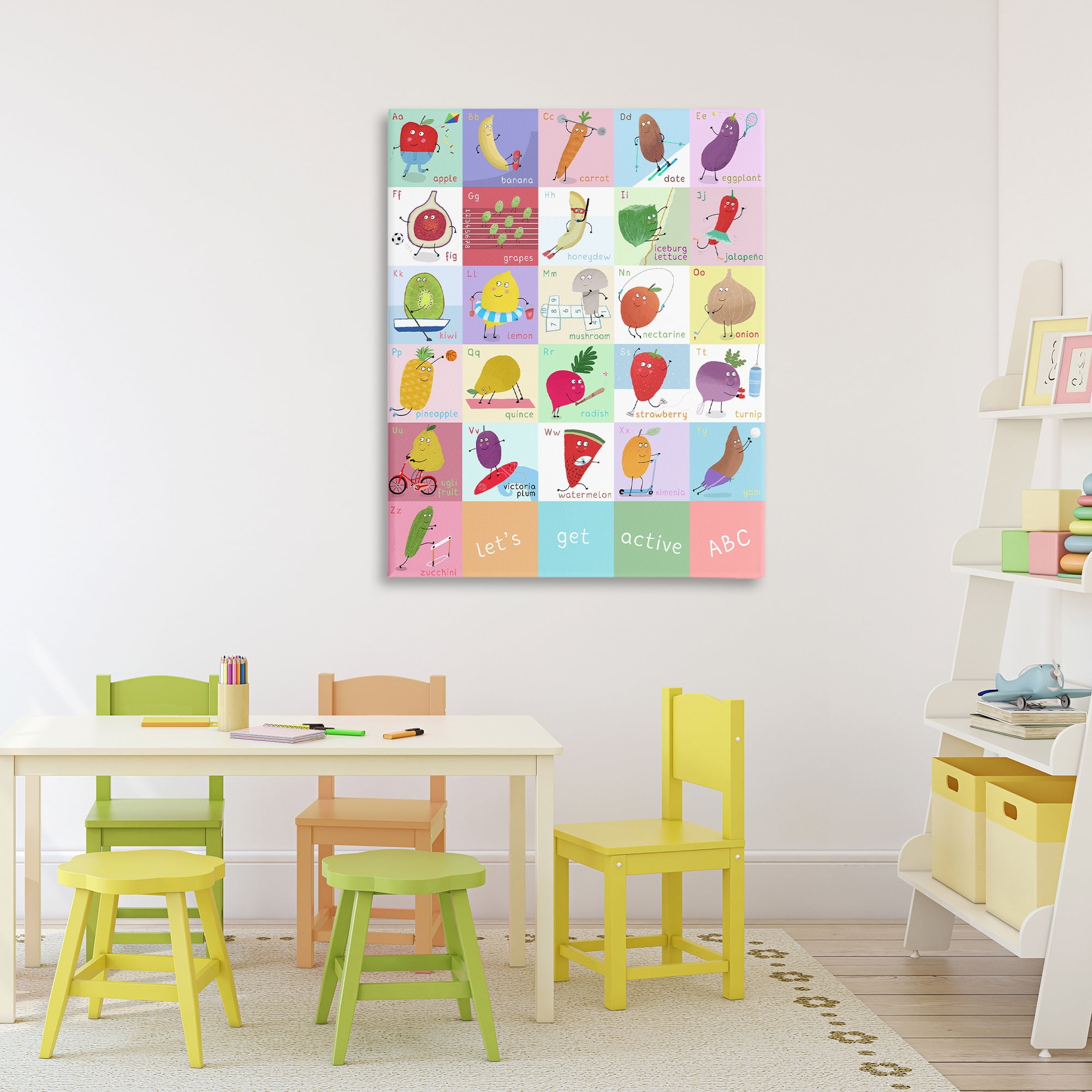 Stupell Industries Let's Get Active ABC's Canvas Wall Art, design by Carla Daly