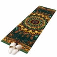 thumbnail image 2 of 2'x6' Rug Runners for Hallways Kitchen, Bohemian Flower Non Slip Entryway Beside Floor Carpet Runner, Colorful Yellow Boho Rustic Tribal Washable Laundry Room Bedroom Throw Rugs Mat for Family Pet, 2 of 8