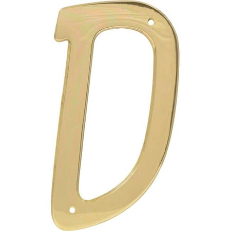 Hillman Group 847055 4 in. Brass Nail-On Traditional House Letter D ...