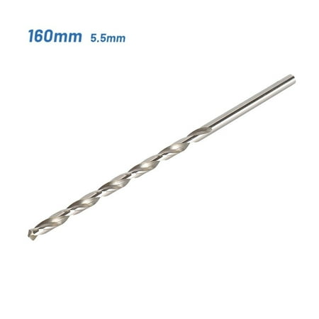 

QXKE Diameter 1.5-5.5mm Length160-200mm Extra Long HSS Straight Shank Drill Bit