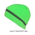 thumbnail image 3 of Langgg Skull Caps for Men Reflective Liner Solid Color Winter Beanie Warm Multifunction Windproof Coldness Protection Casual Cycling Neon Green, 3 of 6