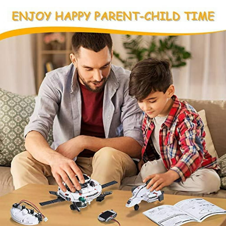 Aesgogo Stem Projects for Kids Ages 8-12, Solar Robot Toys 6-in-1 Science Kits DIY Educational Building Space Toy, Christmas