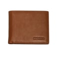thumbnail image 3 of Cartera BREED Locke de piel auténtica con doble pliegue, color marrón, 3 of 4