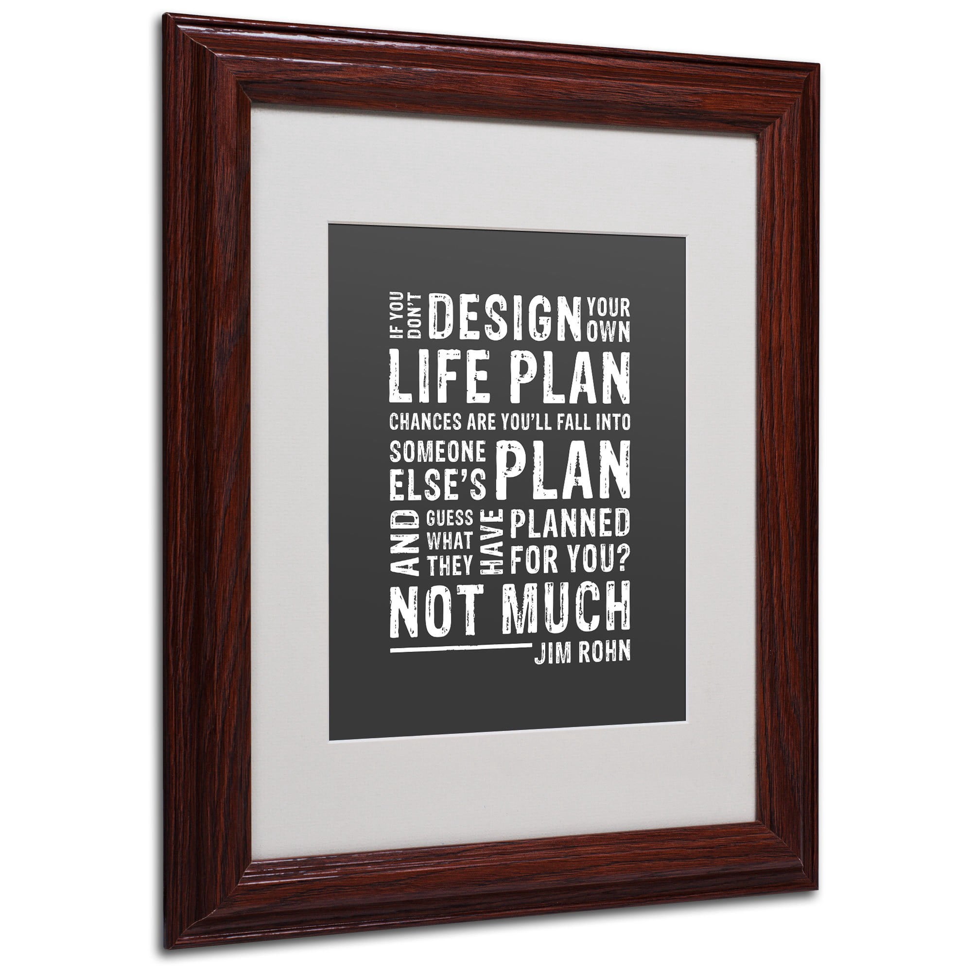 Trademark Fine Art "Design Your Own Life" Canvas Art by Megan Romo, Wood Frame