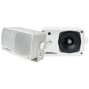 Pyle 3.5" 200 Watt 3-Way Weather Proof Mini Box Speaker System (White)