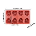 thumbnail image 3 of Wovilon Silicone Molds Cake Mold 8 Even Hearts Silicone Cake Mold Baking Mold Diy Fondant Chocolate Silicone Mold Cake Decoration Tools Kitchen Baking Tools Silicone Molds For Baking, 3 of 9