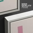 thumbnail image 4 of Wall26 Framed Prints Canvas Wall Art Set of 3 Pink & Yellow Minimalist Polygon Pattern Abstract Geometric Illustrations Decorative Bohemian Multicolor Home Wall Decora - White 16"x24"x3, 4 of 5