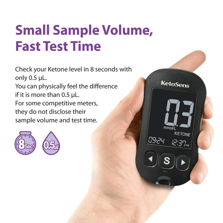 BEST KETONE TEST | Dual Blood Ketone and Blood Glucose Test Meter (TD-4279)  | Complete Value Kit