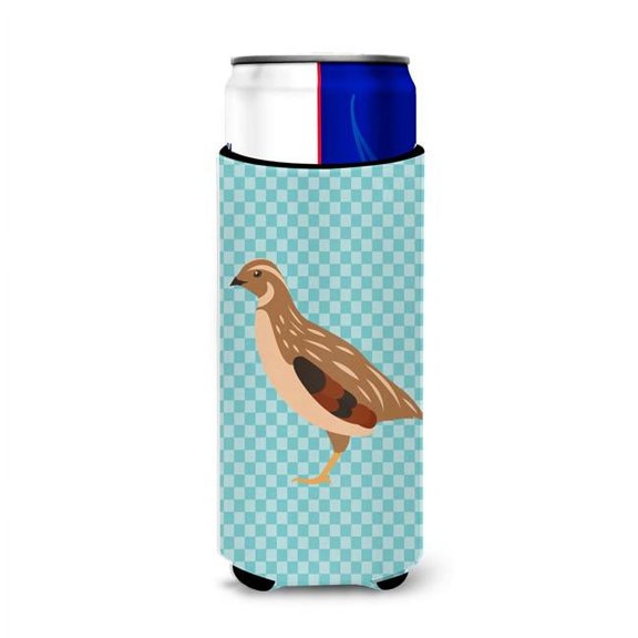 Carolines Treasures BB8129MUK Golden Phoenix Quail Blue Check Michelob Ultra Hugger for Slim Cans
