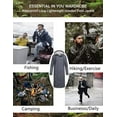 thumbnail image 5 of COOFANDY Men's Rain Jacket with Hood Waterproof Lightweight Active Long Raincoat, 5 of 9