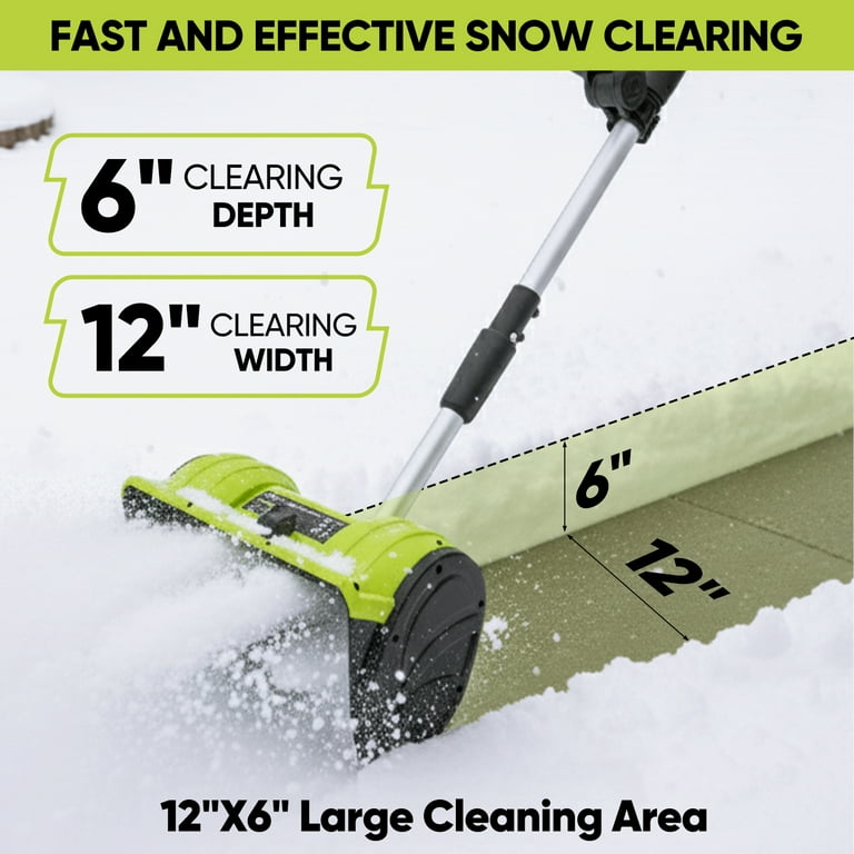 Saker 22V Cordless Snow Shovel, Electric Snow Shovel with 2x 5.0Ah
