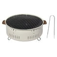 thumbnail image 4 of Estufa con parrilla para acampar, estufa para carne y carne a la parrilla, estufa de barbacoa redonda portátil, estante para barbacoa para Picnic en, 4 of 9