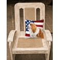 thumbnail image 2 of Carolines Treasures BB9663PW1818 Cavalier Spaniel Patriotic Fabric Decorative Pillow, 2 of 2
