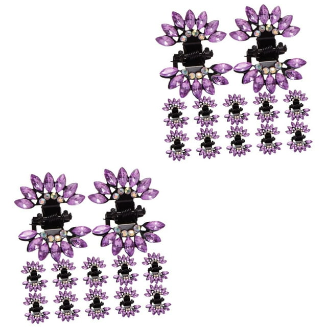 24 Pcs Butterfly Rhinestone Clip Womens Hair Clips Claw Hair Clips Mini Claw Clips Hair Clips Small Claw Hair Clips for Thin Hair Women Hair Clips for Fine Hair Purple Paw Miss
