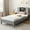 Grey, variant on Gymax Twin Size Bed Frame Wooden Platform Bed Kids Bed Frame w/ Bookcase Headboard White