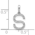thumbnail image 4 of 14K White Gold Diamond Letter S Initial Pendant(Length 16) - Jbsp, 4 of 5