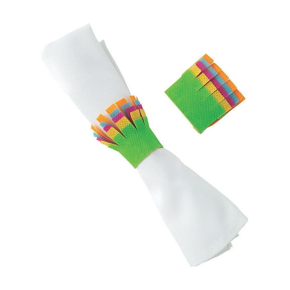 Fiesta Fringe Napkin Rings - Party Supplies - 12 Pieces