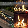 thumbnail image 4 of 10lbs Fire Glass, 1/4'' Reflective Glass Fire Pit Rocks for Fire Pit Table, Fireplace, Black, 4 of 7