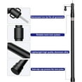 thumbnail image 2 of Adjustable Tent Poles for Camping Set of 2, Viaky Telescoping Aluminum Tarp Rods Heavy Duty for Awnings Canopy Shelter Outdoor Rainfly Portable & Reusable, 38"-93" 3 Sections with Zipper Bag Black, 2 of 7