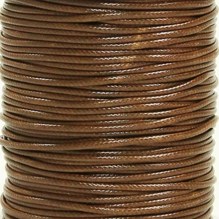 2mm yorklyn waxed yards meter cord cotton brown