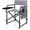 Gray With Black Accents, variant on Sports Chair with Side Table and Armrest Caddy, Lightweight Aluminum Folding Outdoor Camping Chair for Adults, Portable Director Style Lawn Seating with Pockets & Carry Strap, (Black)