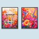 thumbnail image 1 of Pintura de diamante 5D DIY taladro redondo completo esquina de Courtyar Kit 30x40cm 2 piezas, 1 of 9